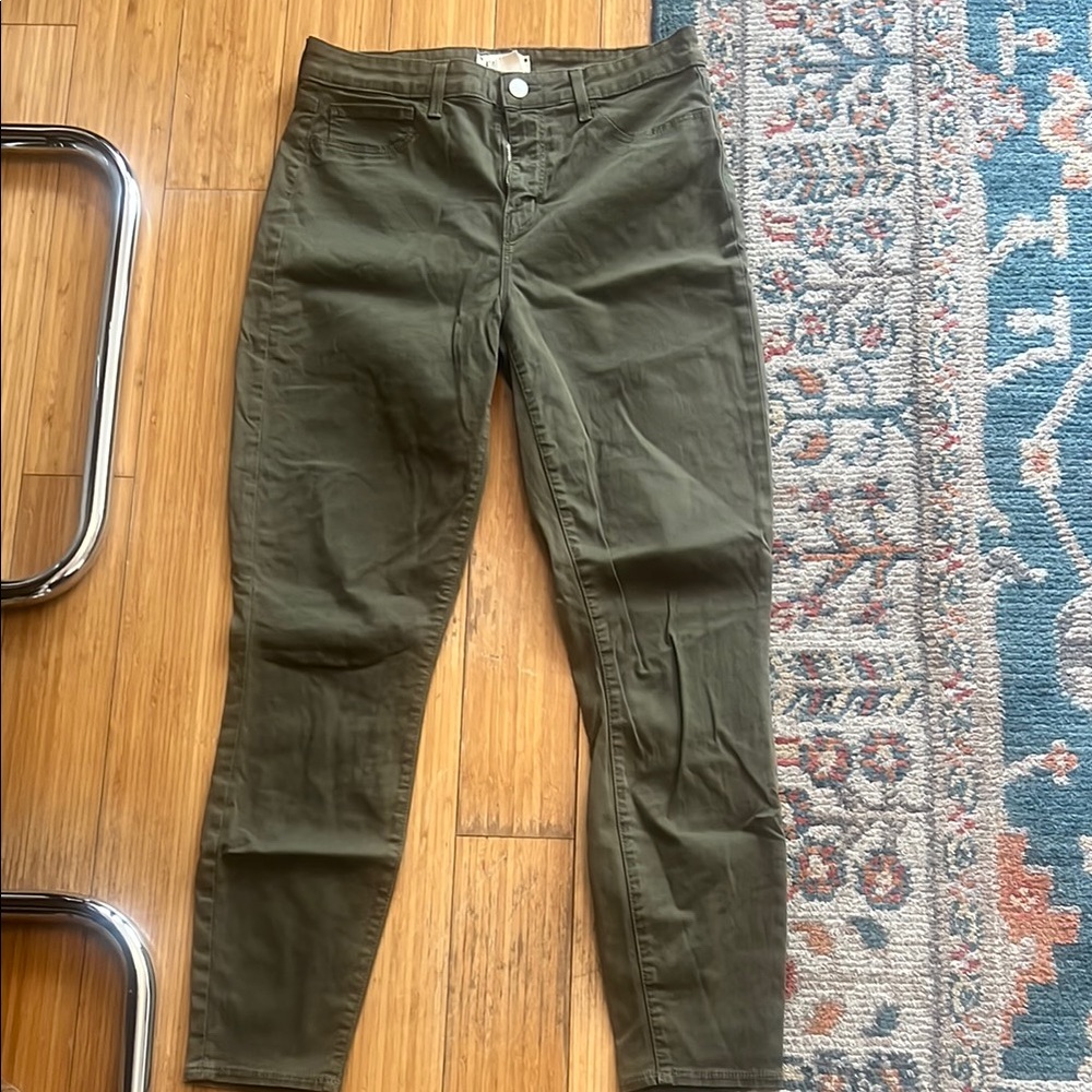 L’Agence Margot Skinny / High Rise Olive Night Pants